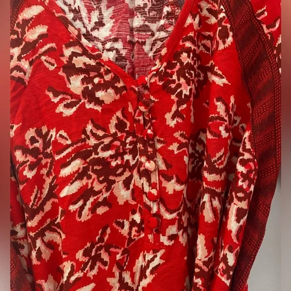 Red Floral Boho MIDI Dress - Picture 10 of 14